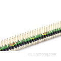 Conector de cabezal de clavija de 2,54 mm, doble fila, recto